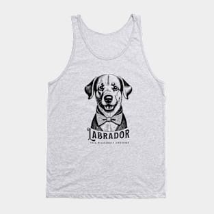 Labrado - Tail-waggingly awesome, Monochrome Vintage design Tank Top